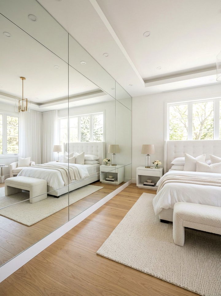 White Bedroom Mirror Wall - 30 snow white bedroom ideas