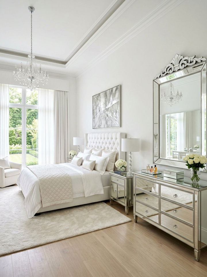 White Bedroom Mirrored Furniture - 30 bright white bedroom ideas