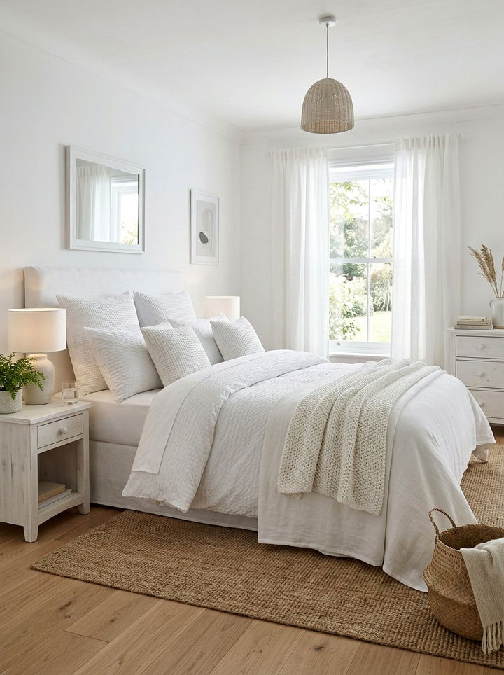 White Bedroom Textured Bedding - 30 snow white bedroom ideas
