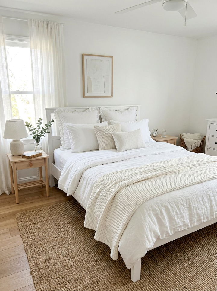 White Bedroom Textured Linens - 30 scandinavian white bedroom ideas