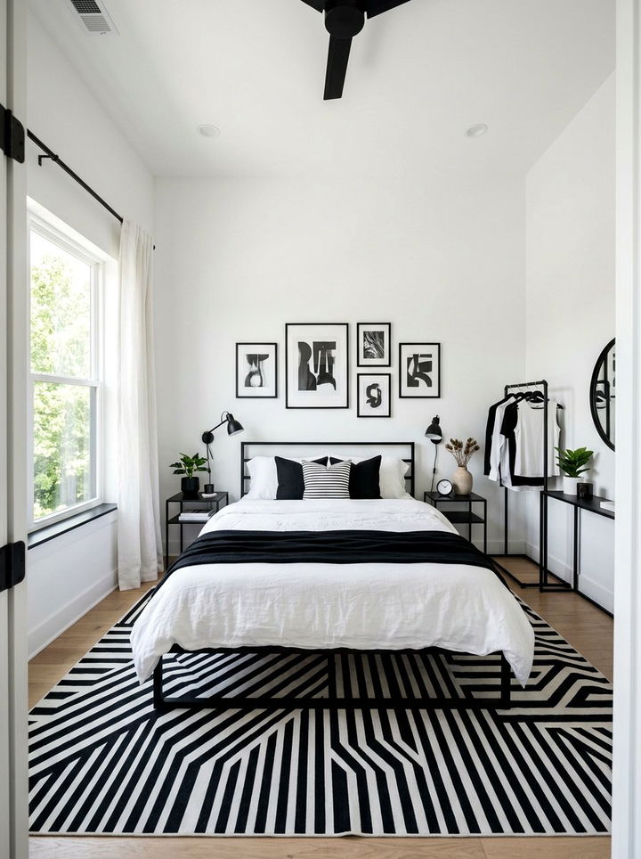 White Bedroom With Black Accents - 30 white bedroom ideas