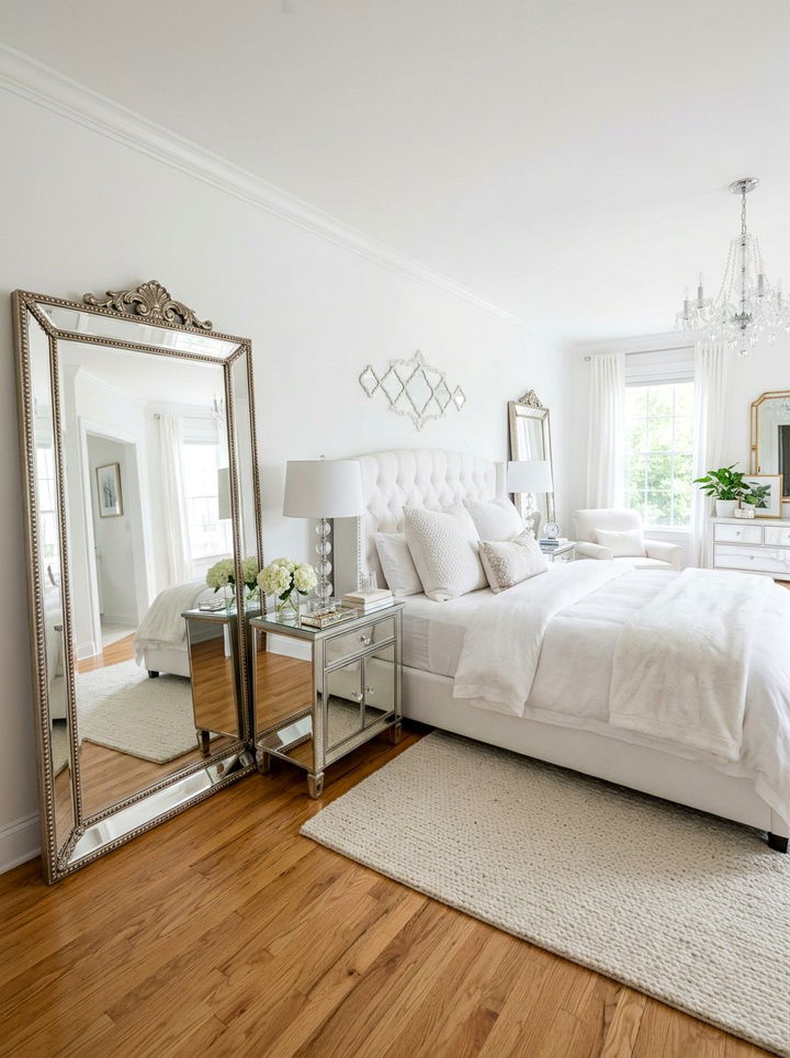 White Bedroom With Mirror Decor - 30 pure white bedroom ideas
