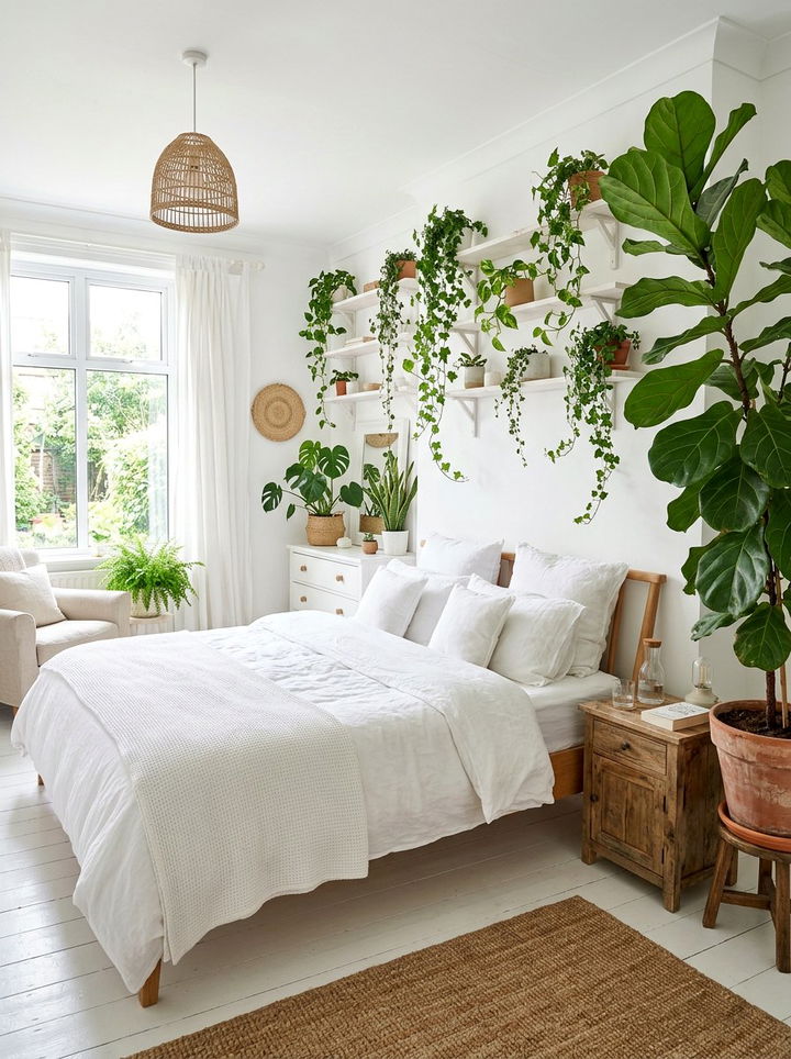 White Bedroom With Plants - 30 pure white bedroom ideas
