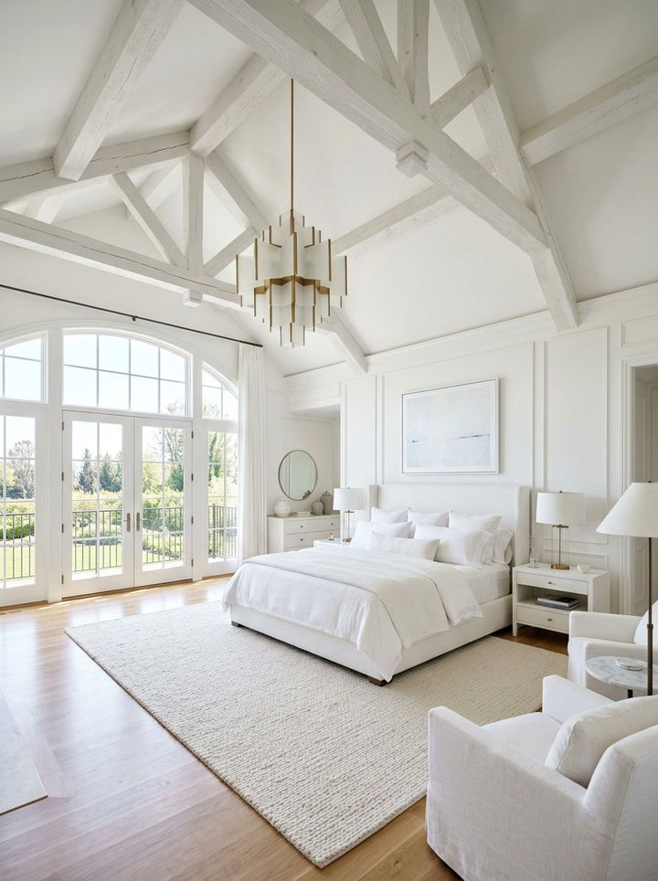 White Bedroom With Vaulted Ceiling - 30 cool white bedroom ideas