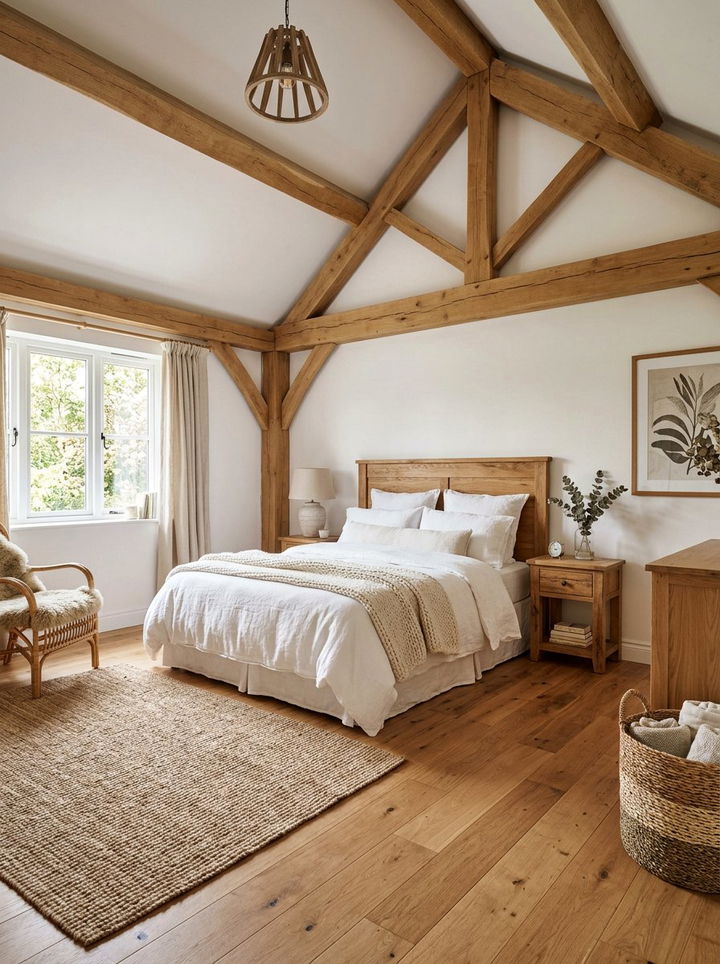 White Bedroom Wood Accents - 30 bedroom white walls