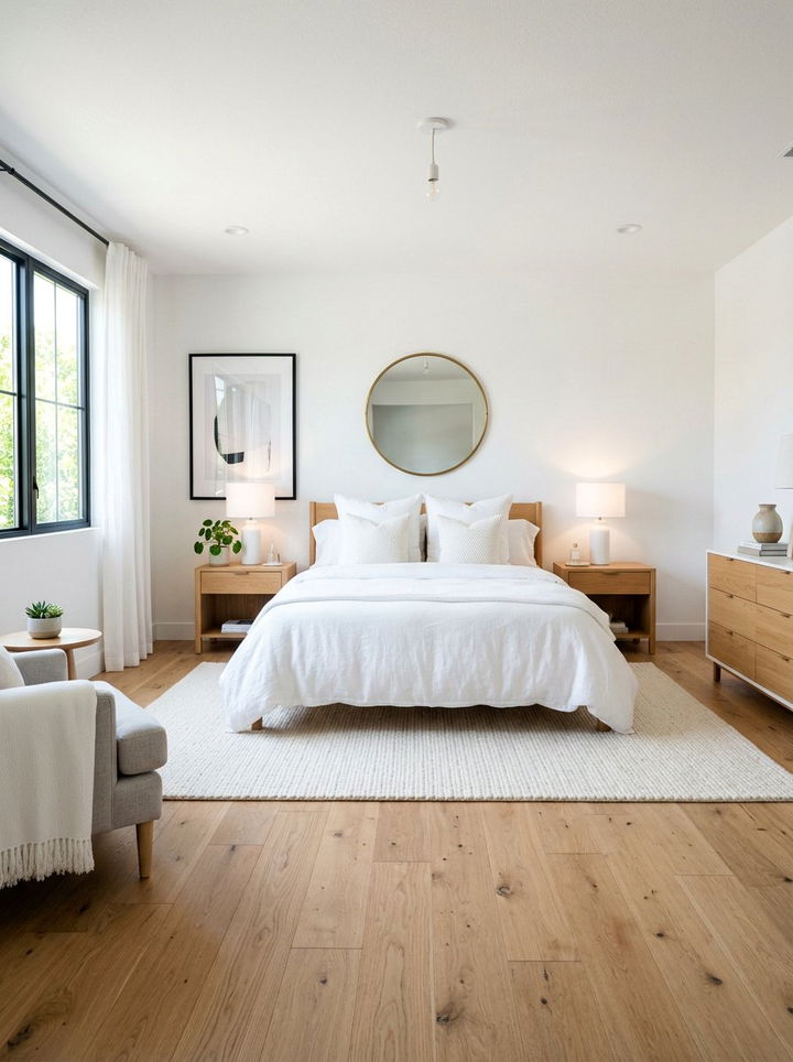 White Bedroom Wood Floor - 30 bright white bedroom ideas