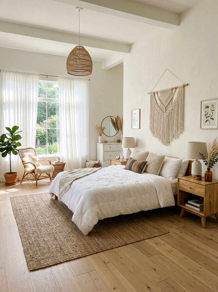 White Bohemian Bedroom - 30 bohemian bedroom ideas