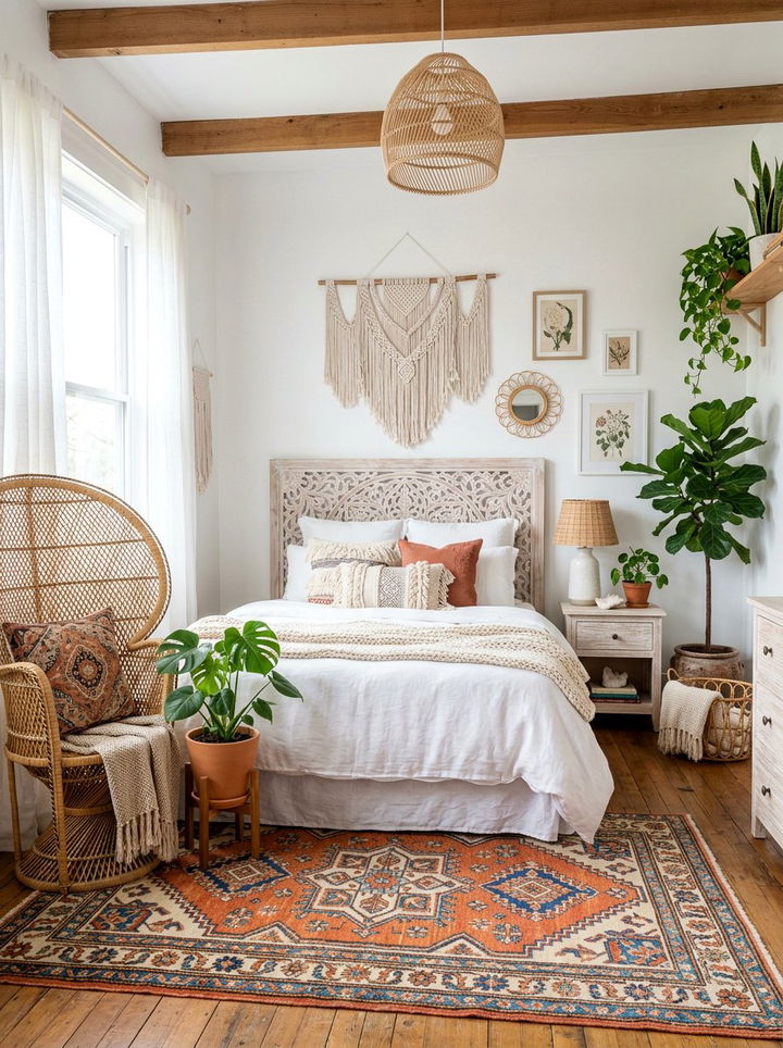 White Boho Bedroom - 30 white bedroom furniture ideas