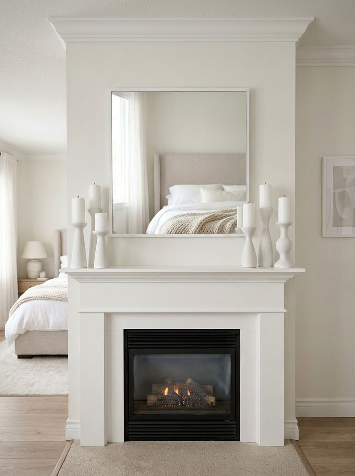 White Candle Holders - 30 white bedroom accessories ideas