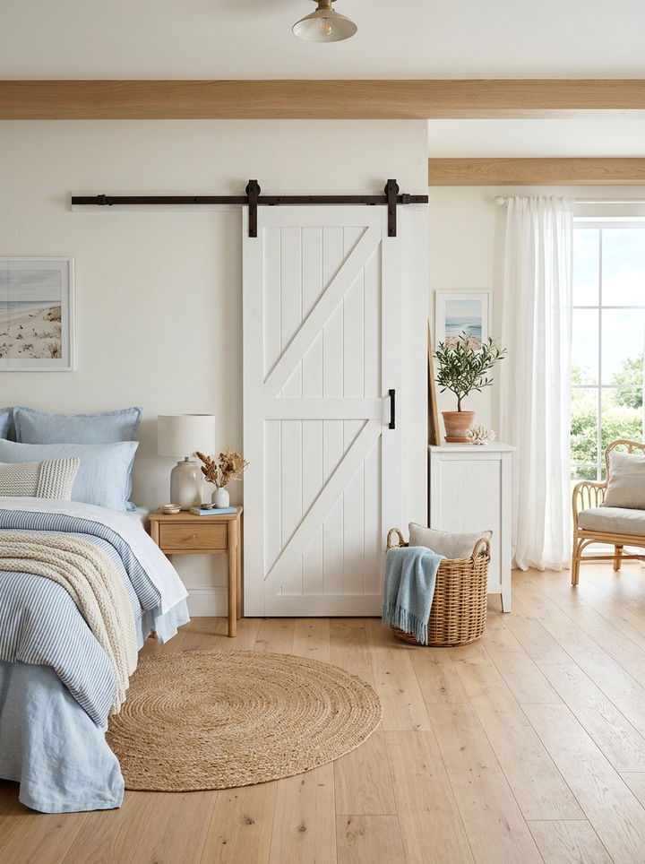 White Closet Barn Door - 30 bedroom barn doors