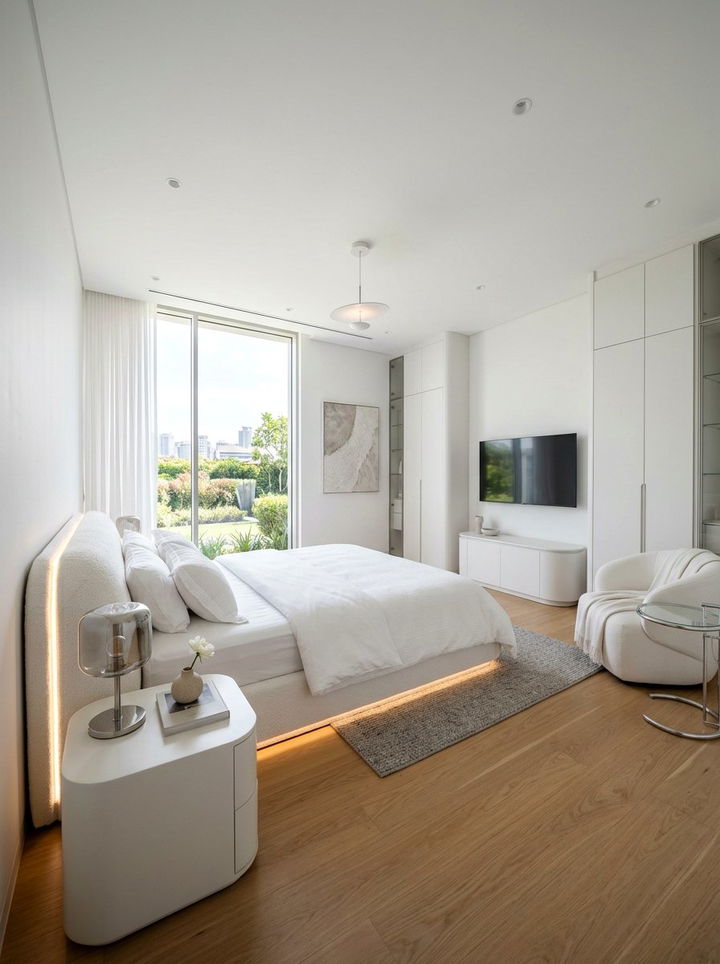 White Contemporary Bedroom - 30 white bedroom furniture ideas