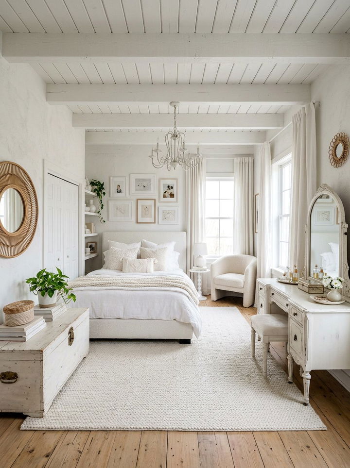 White Eclectic Bedroom - 30 white and white bedroom ideas