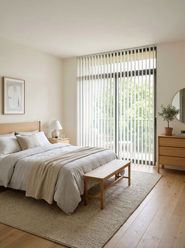 White Fabric Vertical Blinds - 30 bedroom vertical blinds