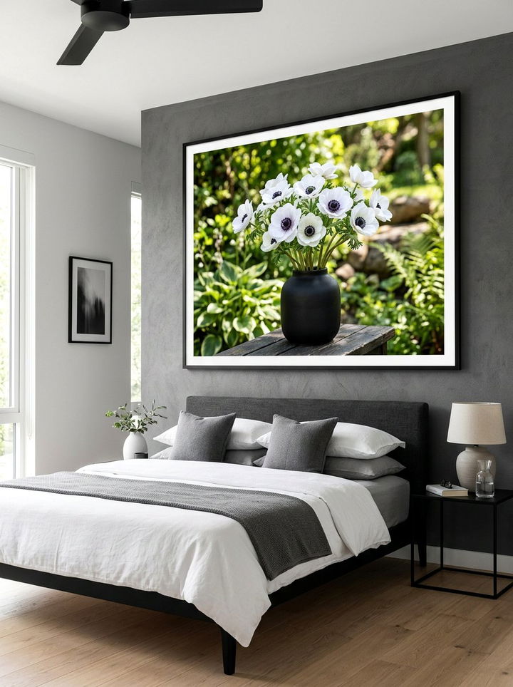 White Faux Anemones - 30 bedroom faux flowers