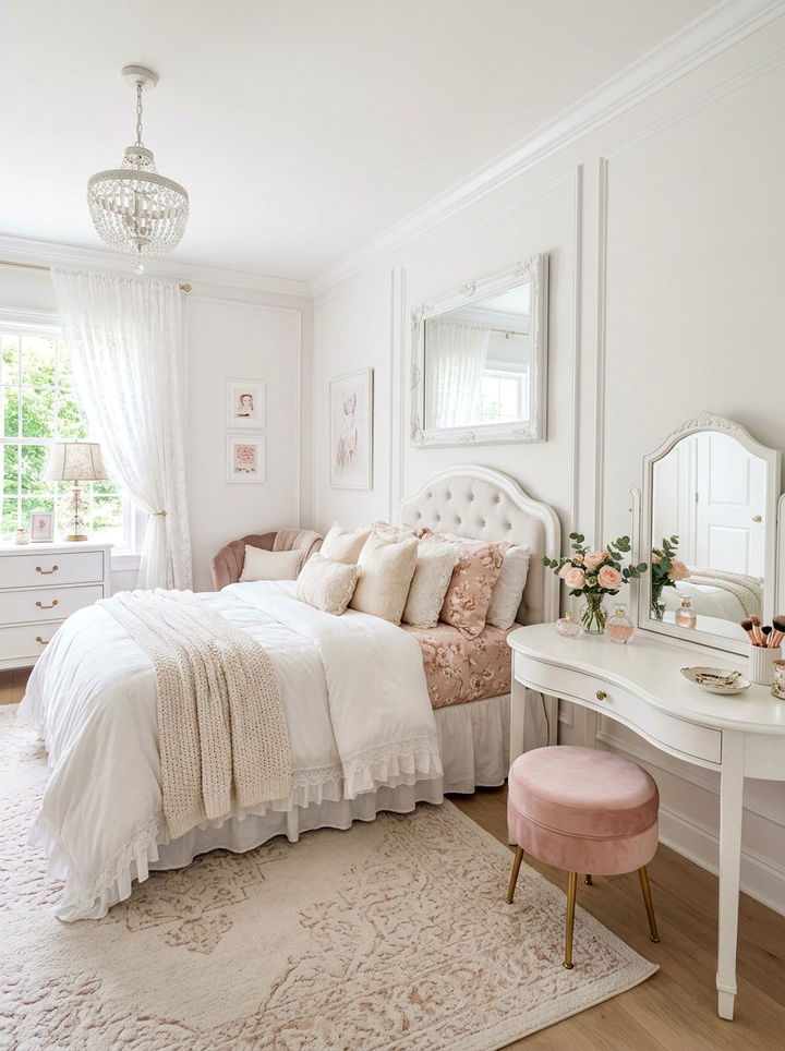 White Feminine Bedroom - 30 white bedroom furniture ideas