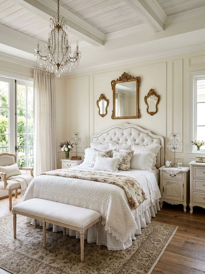 White French Country Bedroom - 30 white bedroom decor ideas