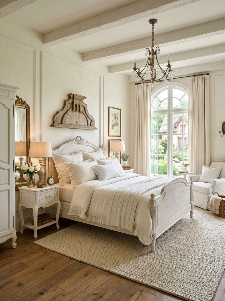 White French country bedroom - 30 French country bedroom ideas