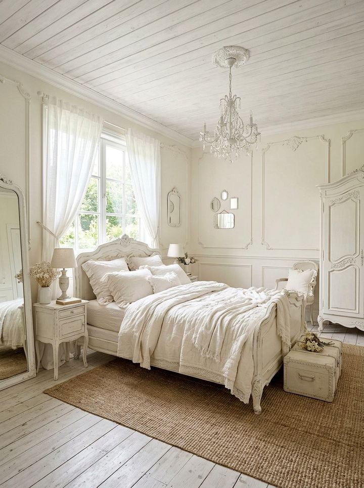 White French shabby chic bedroom - 30 French shabby chic bedroom ideas