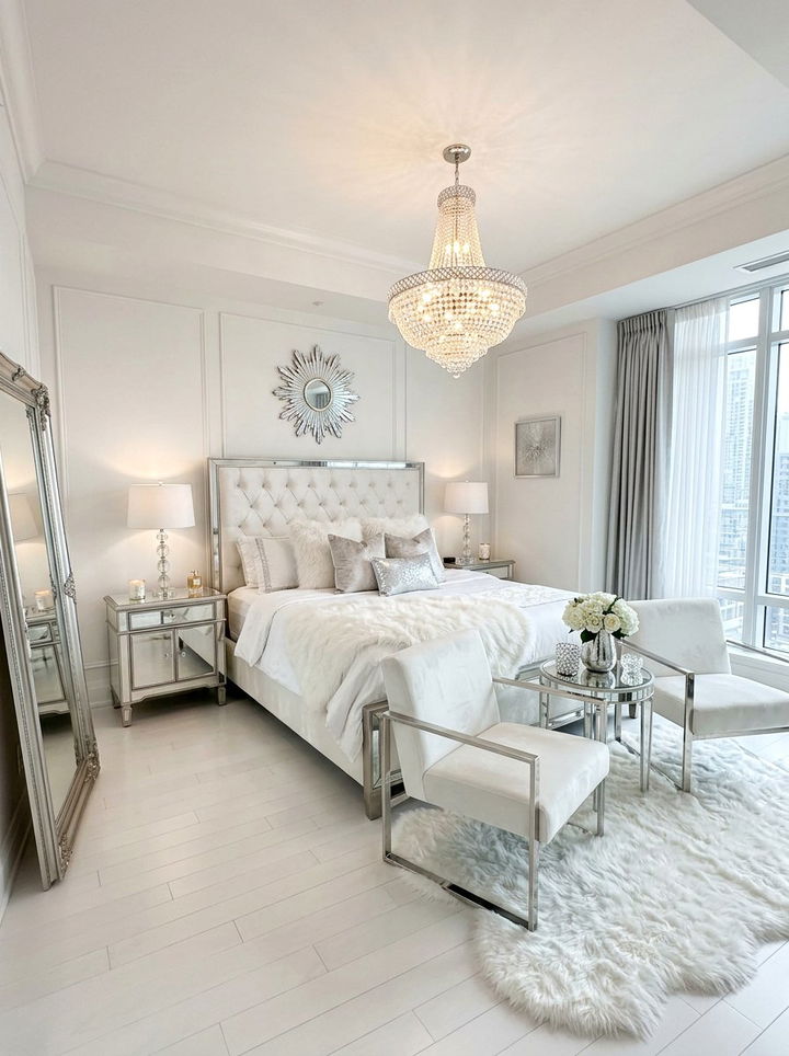 White Glam Bedroom - 30 white bedroom decor ideas