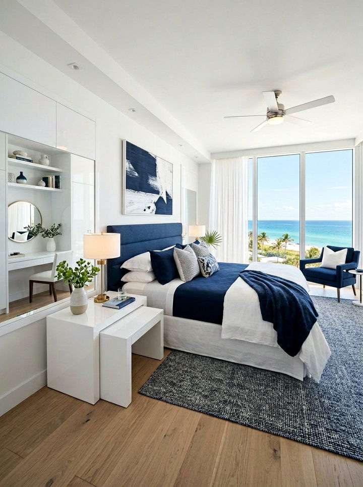 White Lacquer Modern Nesting Table - 30 bedroom nesting tables