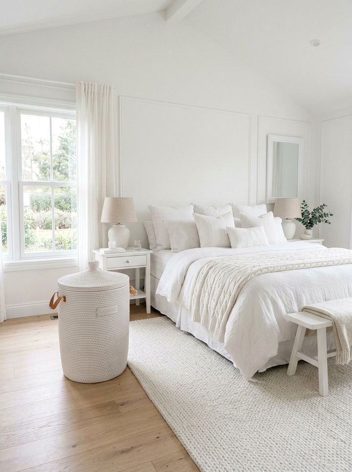 White Laundry Bin - 30 bedroom laundry hampers