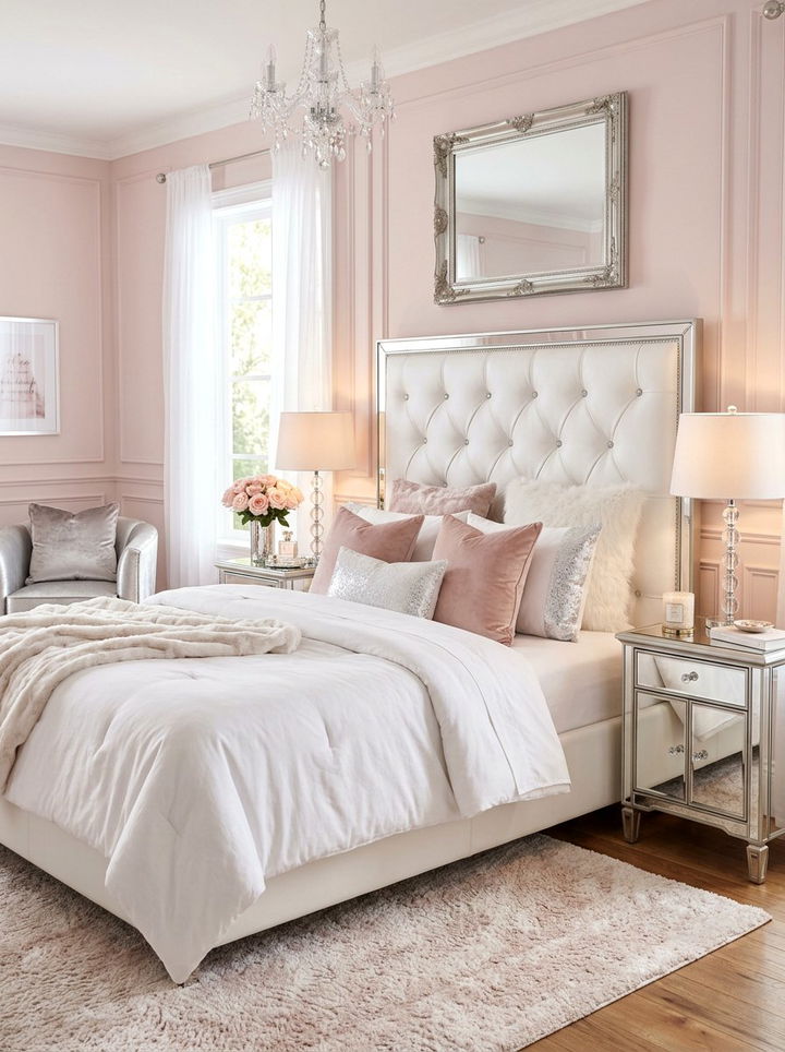 White Leather Headboard - 30 leather bedroom ideas