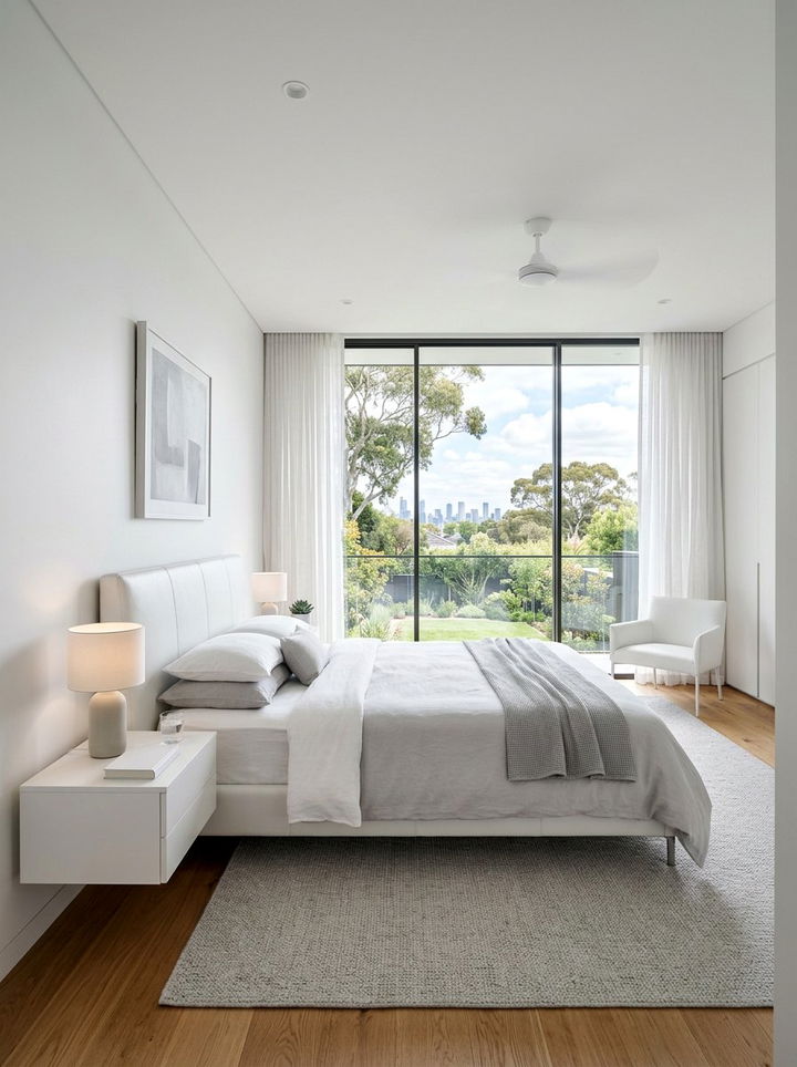 White Leather Headboard - 30 bedroom leather headboards