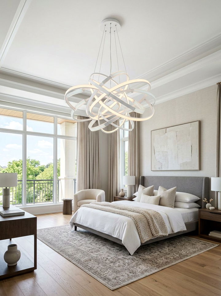 White Light Fixture - 30 white bedroom accessories ideas
