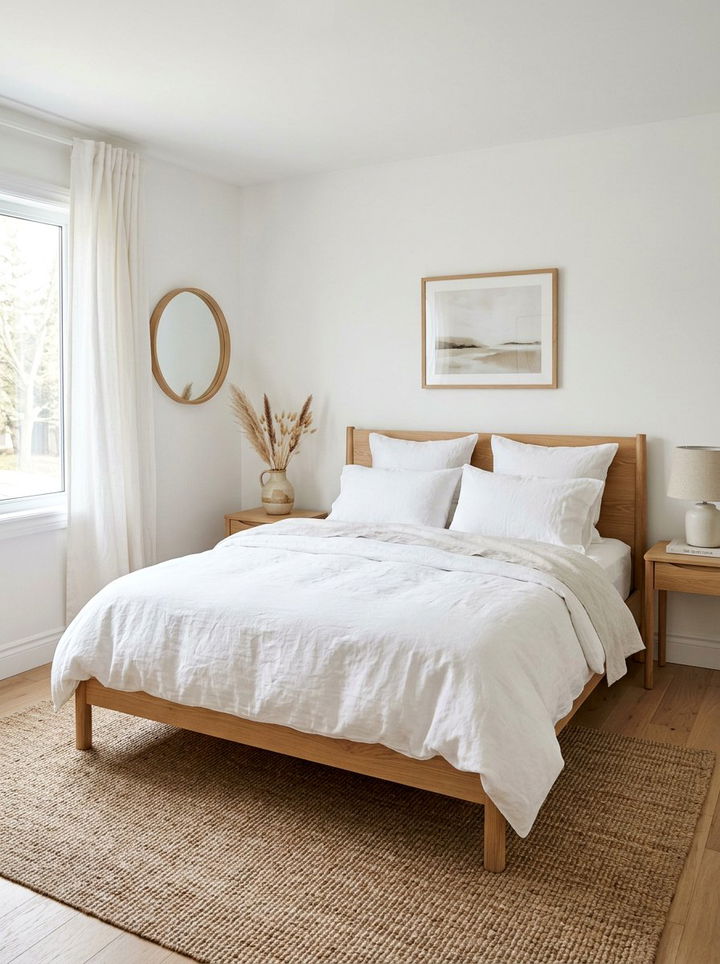 White Linen Bedding - 30 bedroom bed styling ideas