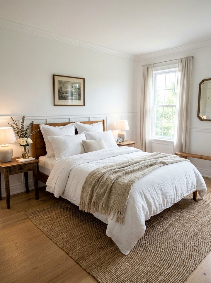 White Linen Bedding - 30 traditional white bedroom ideas