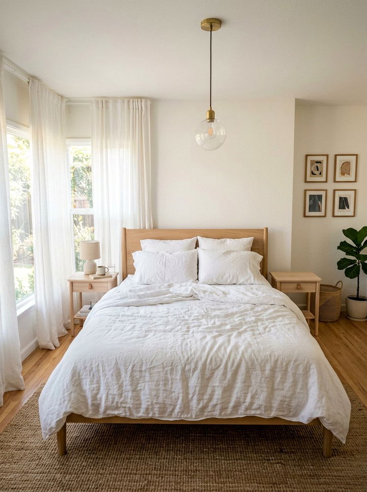 White Linen Bedding - 30 warm white bedroom ideas