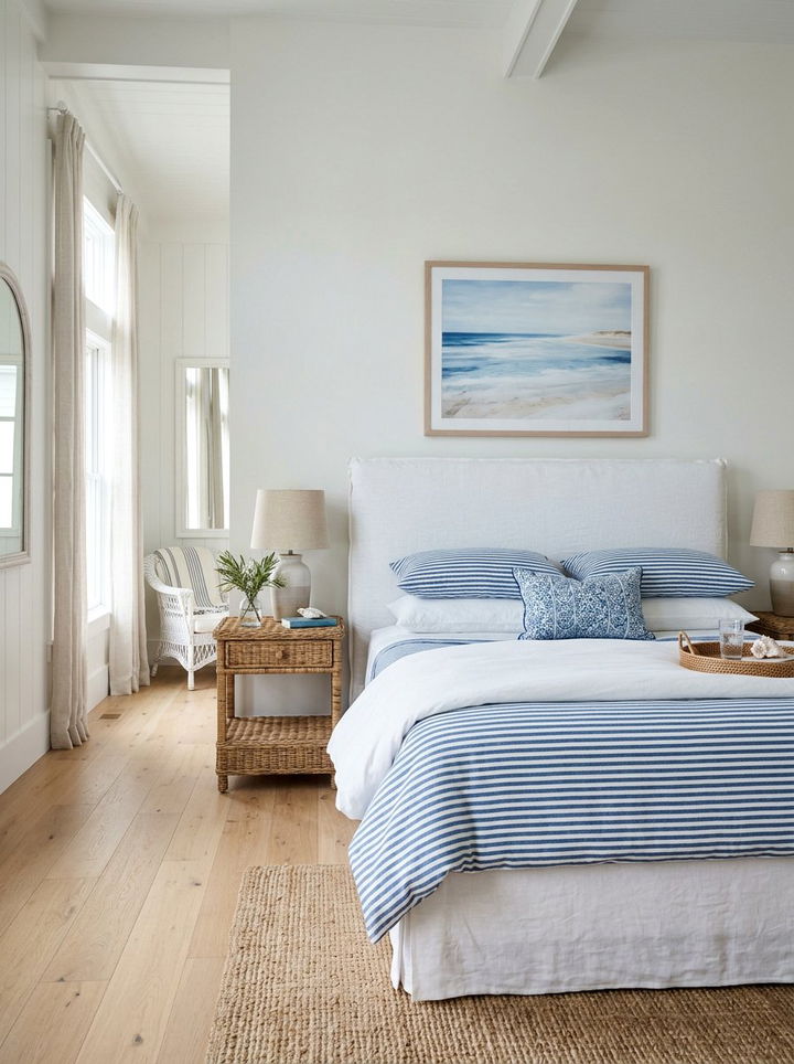 White Linen Slipcover Headboard - 30 bedroom linen headboards