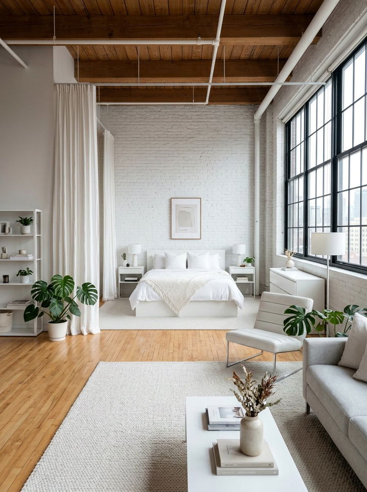 White Loft Bedroom - 30 white and white bedroom ideas