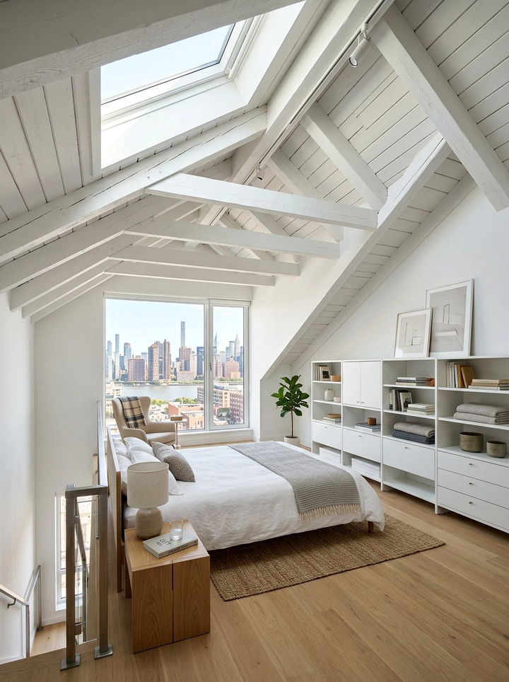 White Loft Bedroom - 30 white bedroom furniture ideas