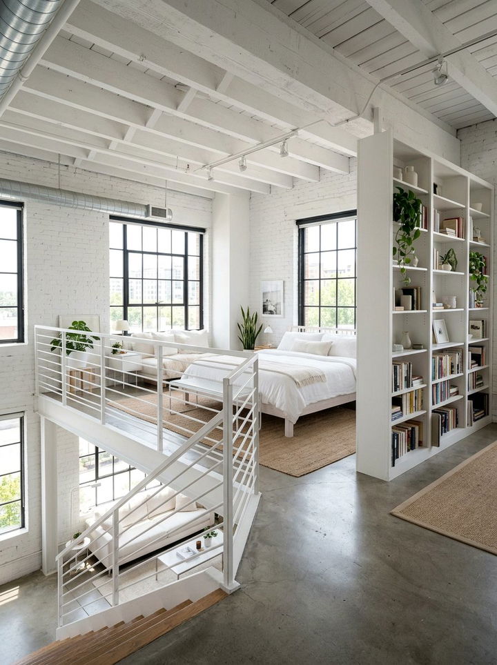 White Loft Bedroom - 30 white bedroom decor ideas