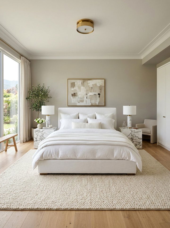 30 Warm White Bedroom Ideas for a Clean and Airy Aesthetic