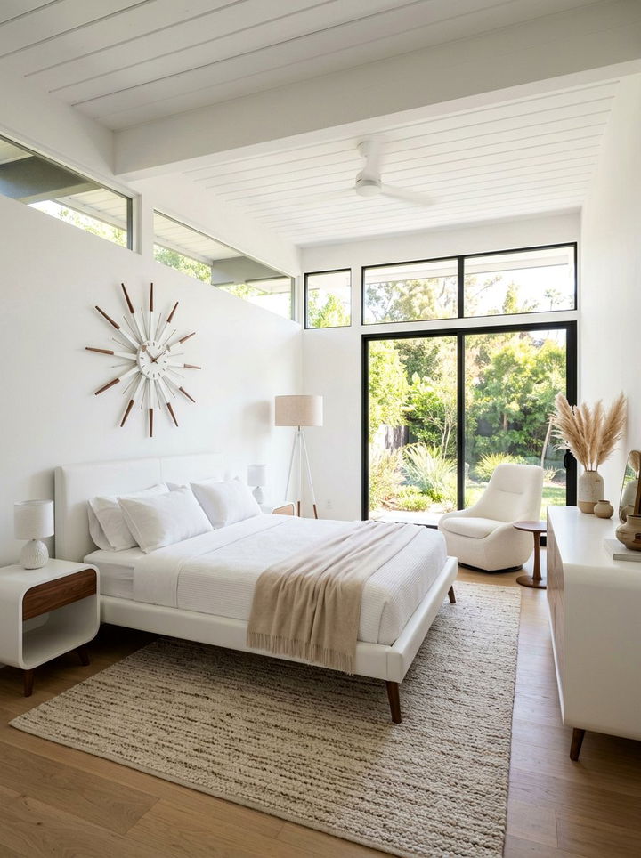 White Mid Century Modern Bedroom - 30 white and white bedroom ideas