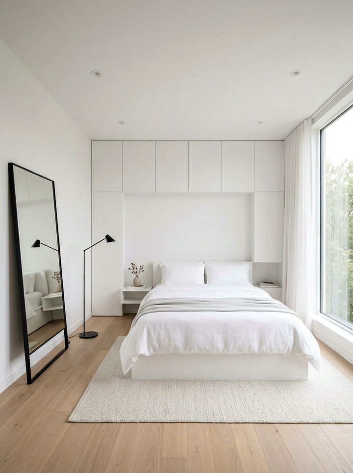 White Minimalist Bedroom - 30 teenage girl bedroom ideas