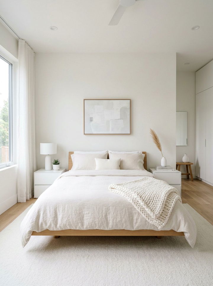 White Minimalist Bedroom - 30 minimalist bedroom ideas