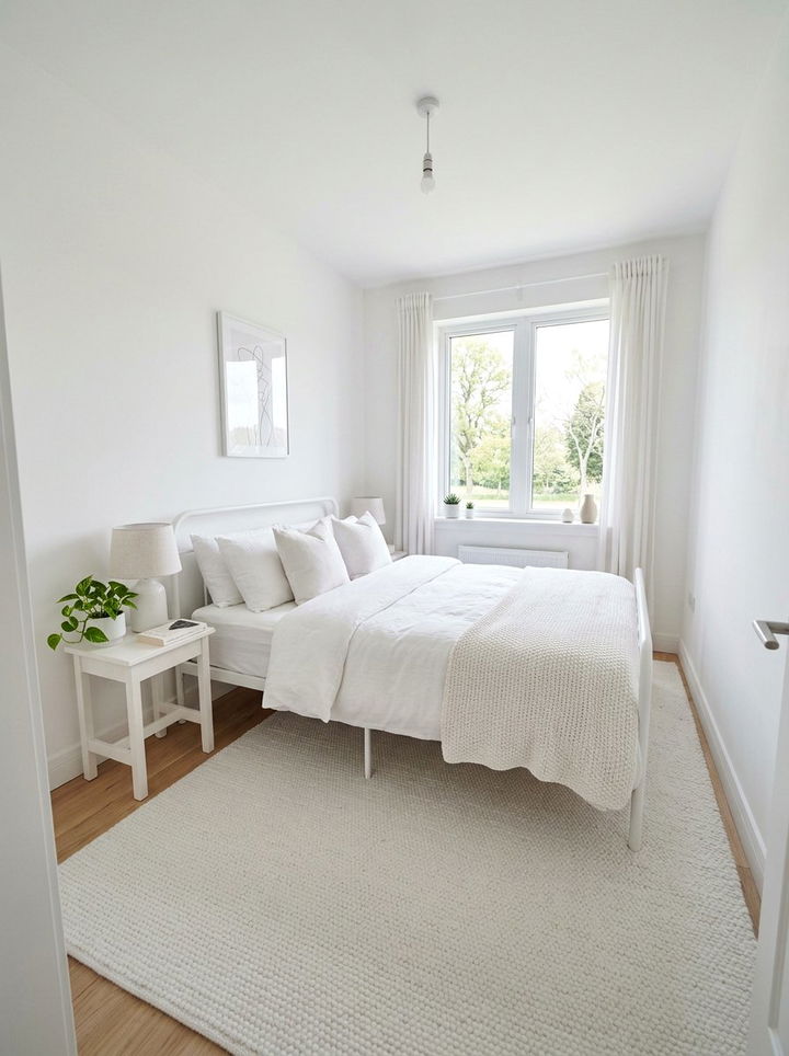 White Minimalist Small Bedroom - 30 compact bedroom ideas