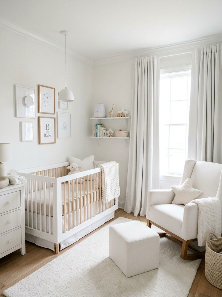 White Nursery - 30 white and white bedroom ideas