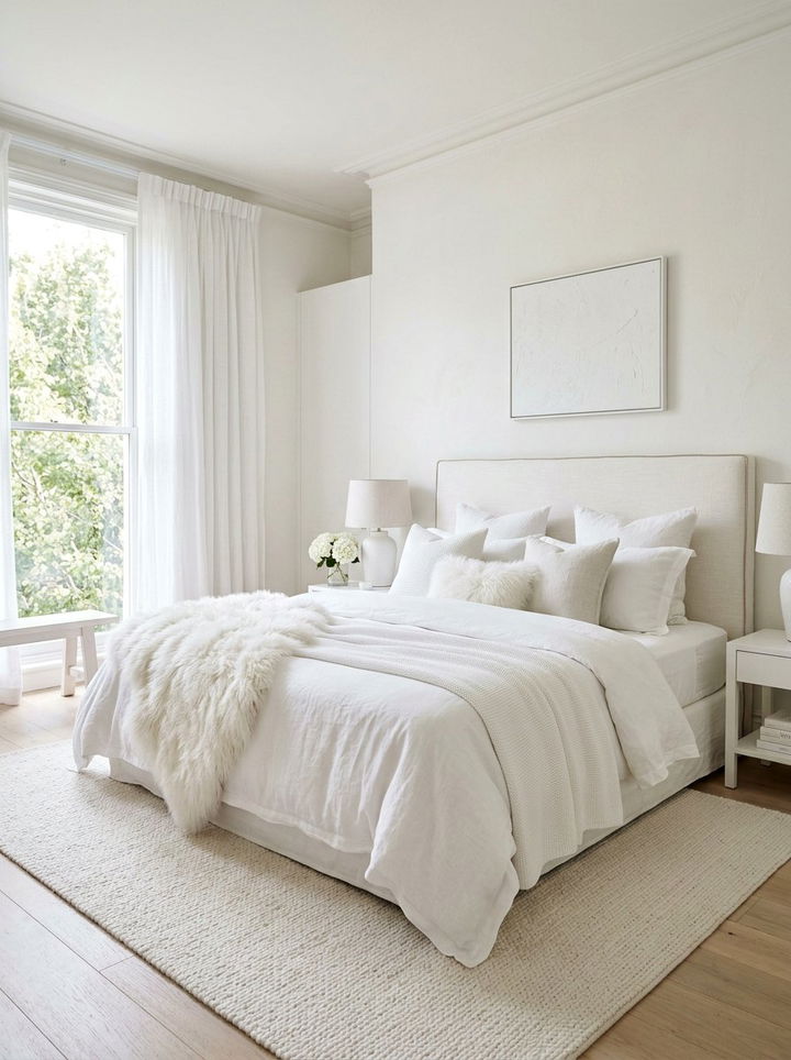White On White Bedroom - 30 feminine bedroom ideas