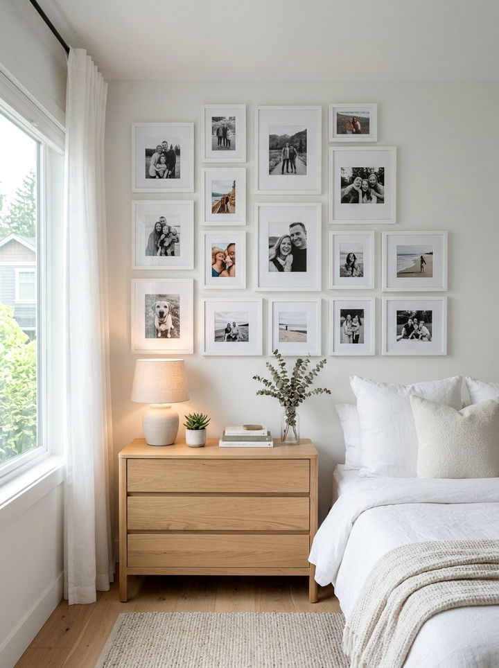 White Picture Frames - 30 white bedroom accessories ideas