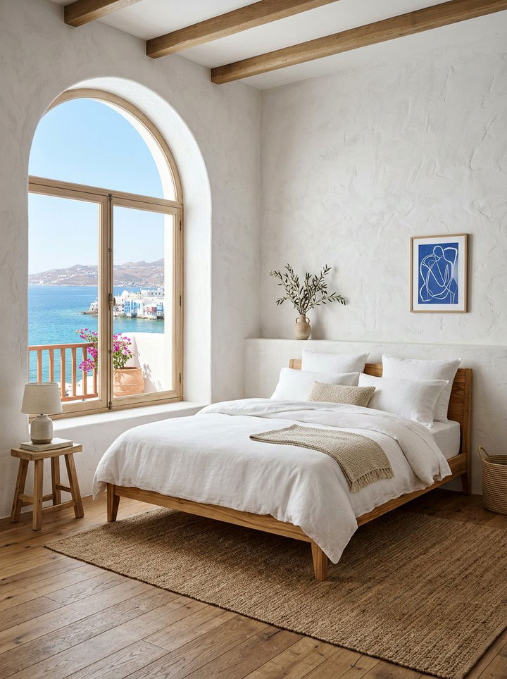 White Plaster Walls - 30 Mediterranean bedroom ideas