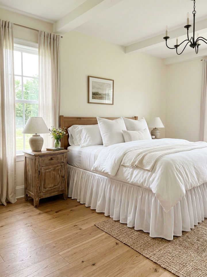 White Ruffled Bed Skirt - 30 bedroom bed skirts