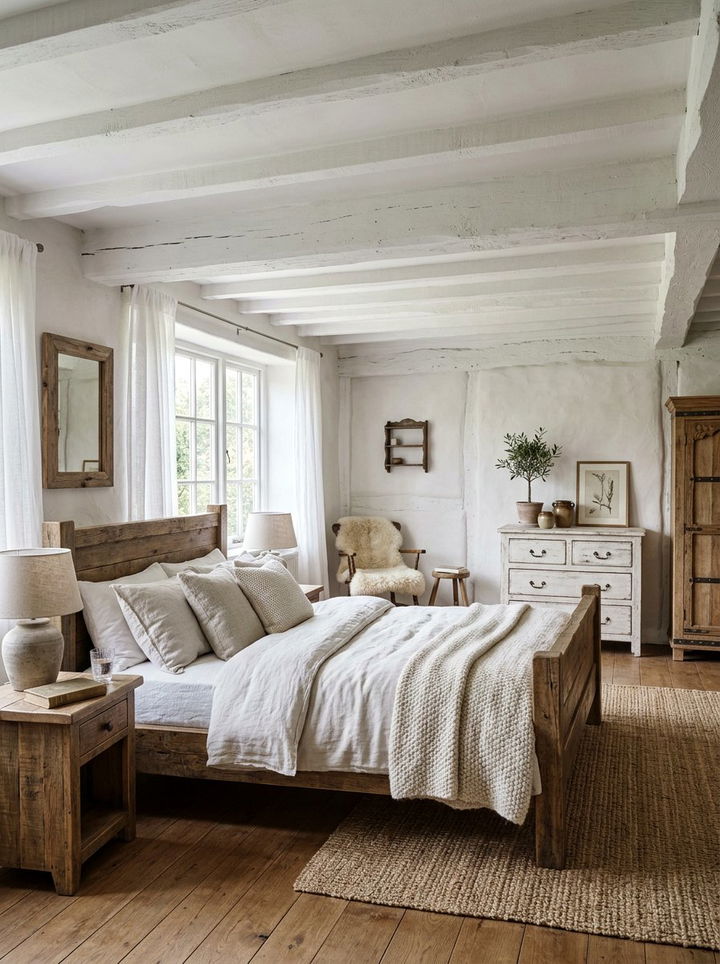 White Rustic Bedroom - 30 white bedroom decor ideas