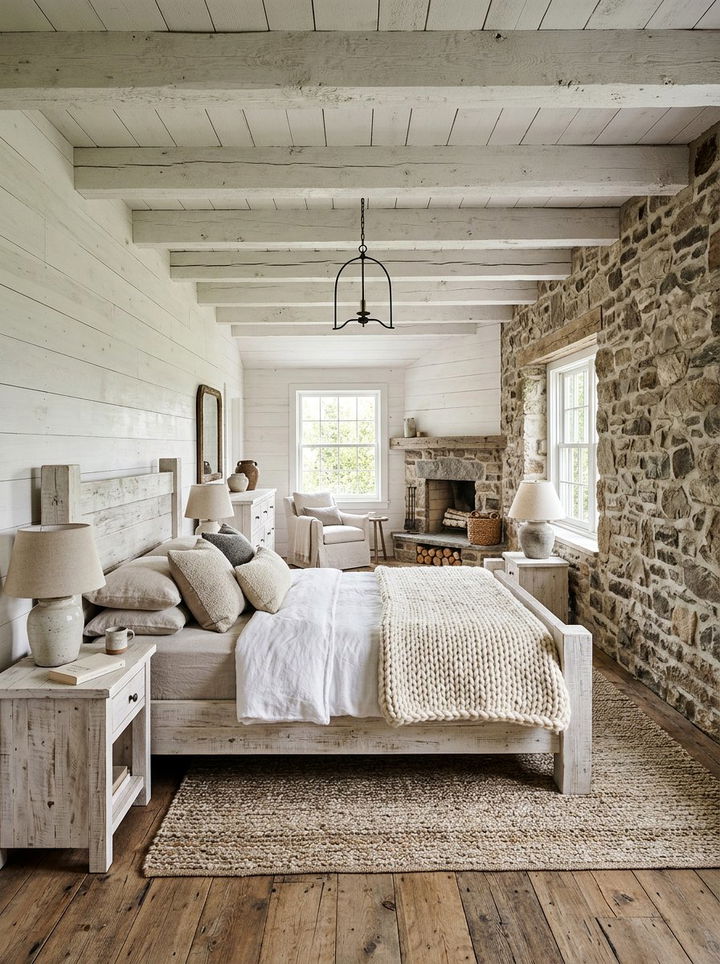 White Rustic Bedroom - 30 white bedroom furniture ideas