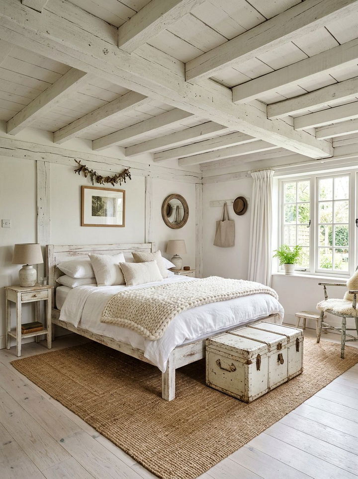 White Rustic Bedroom - 30 white and white bedroom ideas
