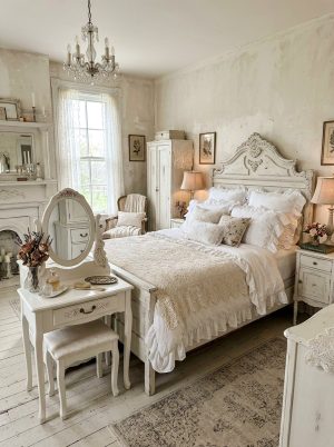 White Shabby Chic Bedroom