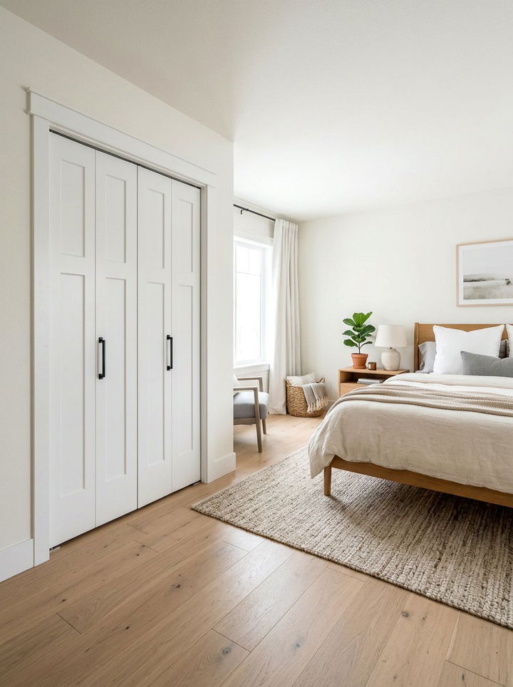 White Shaker Bifold Door - 30 bedroom bifold doors